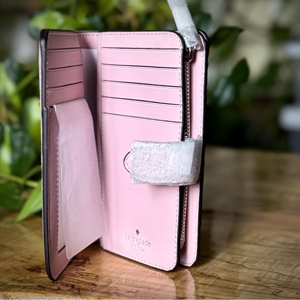 🌷SPRING SALE! NWT ♠️kate spade ♠️ Lena Medium Bifold Wallet - TuTu Pink - Picture 9 of 13